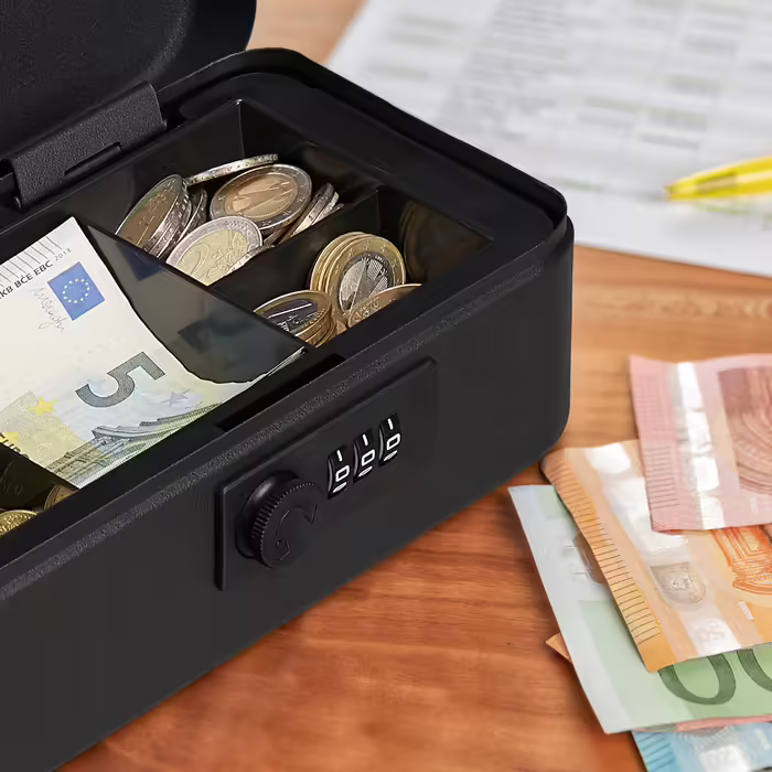 Relaxdays Cash Box with Number Combination