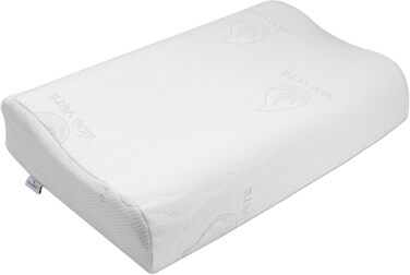 Ортопедична подушка для шиї та плечей KOLIBIRO 60x40, з регулюванням висоти, memory-піна, алое вера, для спини, боку та живота