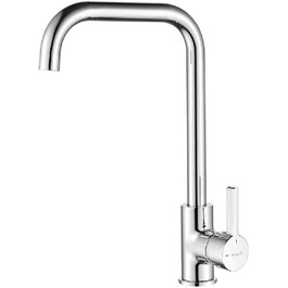 Кухонний змішувач IBERGRIF M22105A, однолеверний, матовий, сріблястий