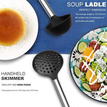 HAMIIS Kitchen Helper Set, Silicone Cooking Utensils, 33 Kitchen Utensils and Spoons for Non-Stick Cookware
