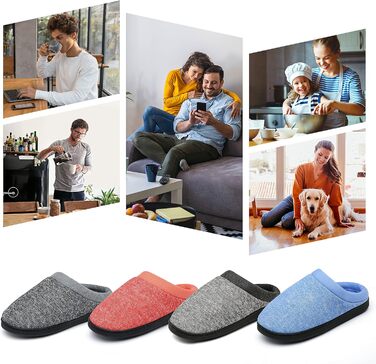 Тапочки домовиті жіночі Mishansha Herren з піною пам'яті, антиковзаючі, розмір 36-49 (Небесно-блакитний, 48 EU)