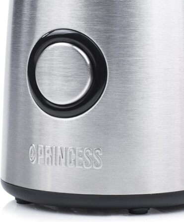 Кавомолка Princess 01.242196.01.001, нержавіюча сталь, 50 г, 150 Вт, срібляста, делюкс