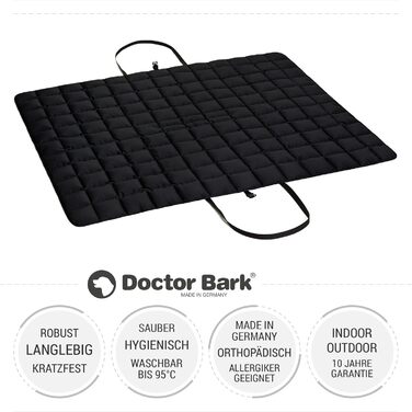 Сумка для подорожей з собакою Doctor Bark, зручна ковдра, підходить для алергіків, прання при 95°C, розмір X-Large, чорний колір