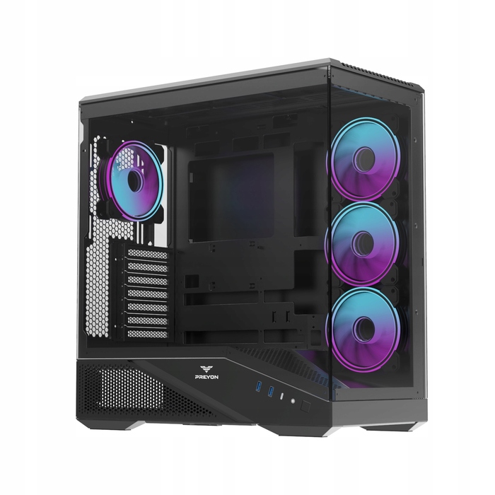 Корпус Preyon Nest Seaview ARGB Midi Tower, чорний