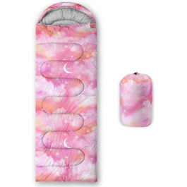 Сплячі мішки BailiPromise Pink Cloud - рожеві хмаринки, 3 сезони, для дорослих та дітей, водонепроникні, 31x90