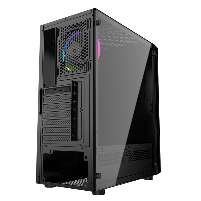 Корпус Gembird Fornax 2000 RGB Midi Tower, чорний