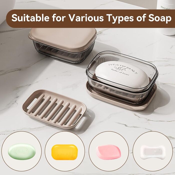 Подорожня мильниця з піддоном для води: мильниця для подорожей, мильниця для ванної кімнати, мильниця для миття рук