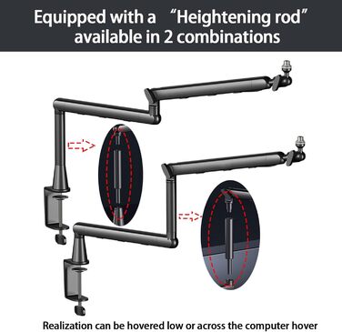 Кріплення для мікрофона з низьким профілем та каналами для кабелів – для Blue Yeti, Snowball iCE, HyperX QuadCast, Elgato Wave та інших