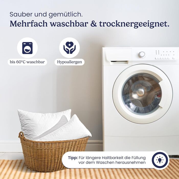 Комплект подушок Gentle North 50x50 см, 6 шт – декоративні та спальні подушки з замком, білі, Оеко-текс, пральні, для ліжка, дивану, софи