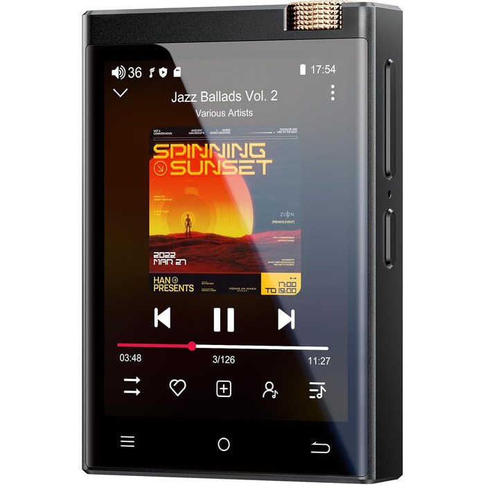 Портативний аудіоплеєр Oilsky з Bluetooth та WiFi, 80GB, Android 9.0, 2.8