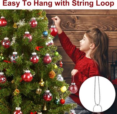 Набір прикрас на ялинку: 30 пластикових кулі діаметром 6 см (червоні)