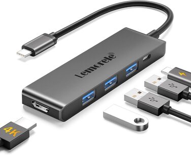 Док-станція USB-C Hub з 3 дисплеями, 2025 Upgrade: Dual 4K HDMI, VGA, 1000M Ethernet, 4 USB A 3.0/2.0, 100W PD, SD/TF, AUX 3.5mm, адаптер USB Multiport для Windows/Mac/Dell/HP та інших пристроїв з Type C (Чорний)