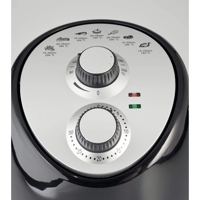 Аерофритюрниця Ariete 4617 Airy Fryer Compact, 2 л, 1000 Вт, до 200°C, чорна