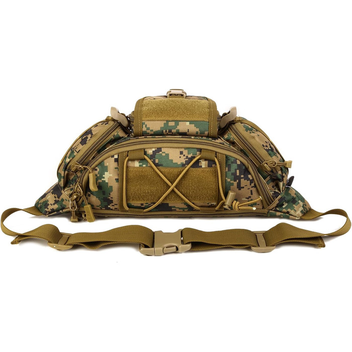 Тактична чоловіча поясна сумка Molle, водонепроникна, унісекс, для туризму, подорожей, бігу, кемпінгу (камуфляж 
