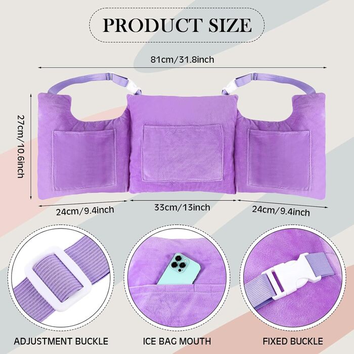 Suzile Mastectomy Pillow After Surgery, Breast Pillow for Breast Cancer, Mastectomy, Surgical Recovery Gifts for Women (Lavender)