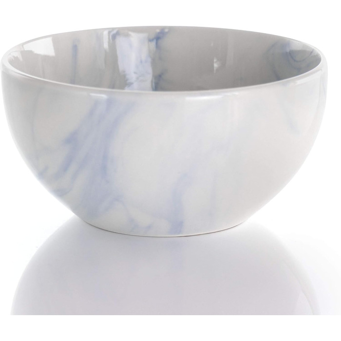 Набір посуду Elama, 16 частин, чорно-білий мармур, блискучий