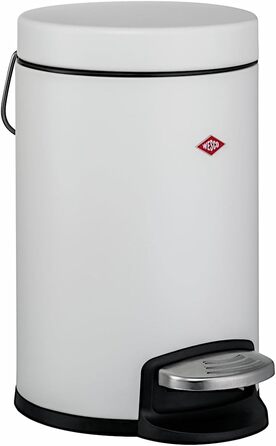 Смітник для косметики WESCO з педаллю, сталевий, 3 л, білий матовий