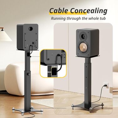 Підставка для колонок, регульована по висоті 50-70 см, універсальна, з кабелеуправлінням, 30 кг, набір 2 шт.