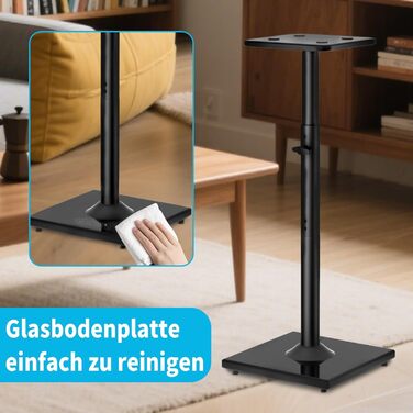 Підставка для акустики, регульована висота, 1 пара. Підлогові підставки з регульованою полицею для універсальних сателітів та полочкові колонки, для полочкових колонок до 5кг з кабельним каналом (SB-206)