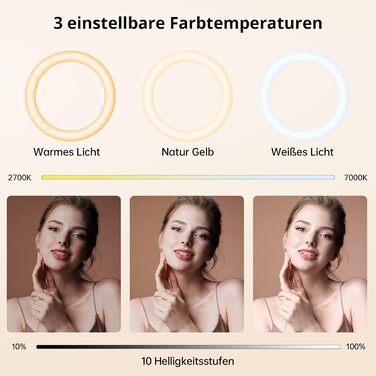 LED кільцева лампа Atumtek 12 дюймів з регульованою яскравістю, штатив 63 см, тримач для телефону та Bluetooth пульт, для стрімінгу, TikTok, Zoom, Vlogging, YouTube
