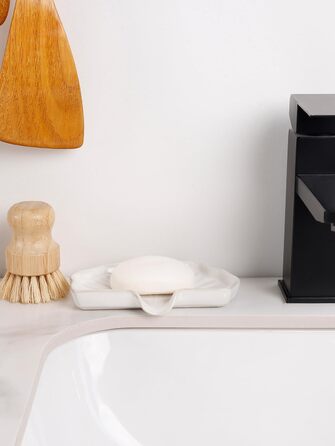 Керамічна мильниця з піддоном Antis's Home, зелена, для ванної кімнати, душа та умивальника, сучасний дизайн