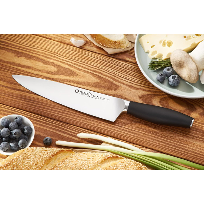 Ніж кухарський Grossman 002SH, 33 см, з нержавіючої сталі, ергономічна ручка