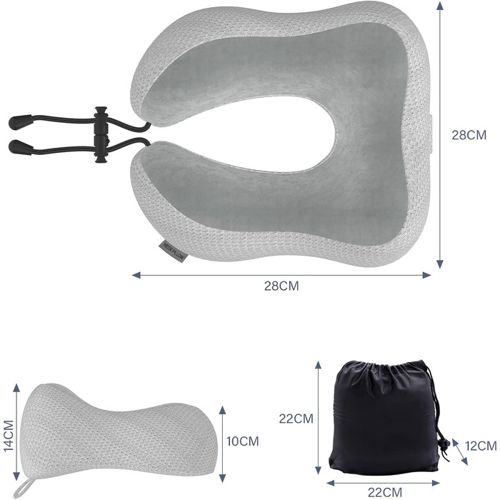 Подушка для шиї у вигляді ховрашини Memory Foam для подорожей - комфортна підтримка шиї під час подорожей літаком, автомобілем