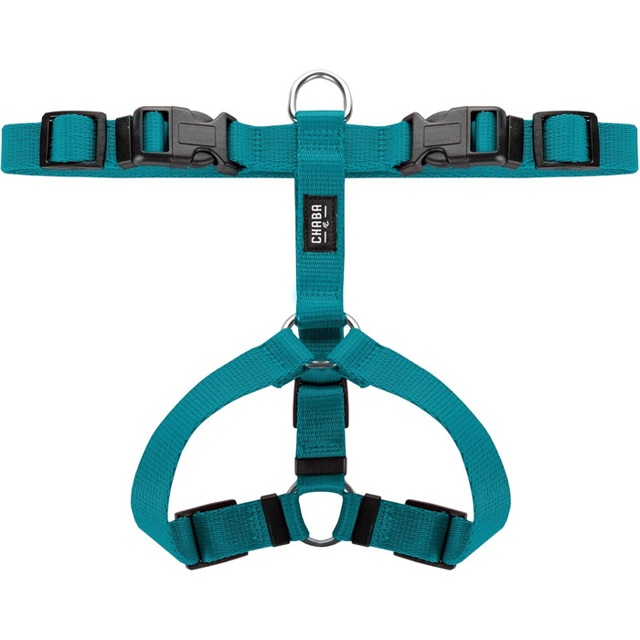 Шлейка для собак Chaba Guard середнього розміру, контрольована, протисмикова, регульована, комфортна та легка, класична Step-in, для прогулянок, розмір L, колір Морський