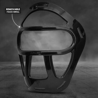 RDX Leather Head Guard - Boxing, Muay Thai, Taekwondo Sparring Headgear with Nose Protection (Red, Medium)