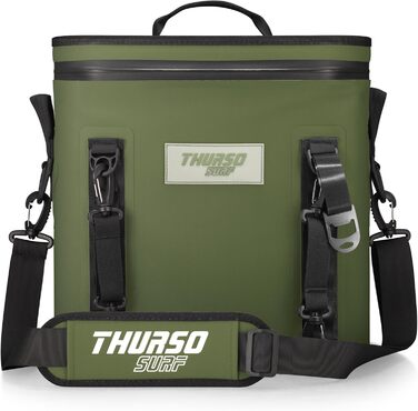 Портативна сумка-холодильник Thurso SURF на 24 банки - портативний, з ізоляцією на 48 годин, водонепроникний, для пляжу, кемпінгу, каякінгу, падлбордингу (Оливковий)