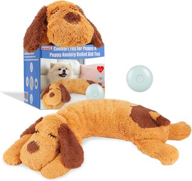 Heartbeat Puppy Toy – Comfort Cuddle Pillow, to Relieve Anxiety, Soothing Aid, Heartbeat Toy for Dogs, Puppy Heartbeat Toy, Sleep Aid