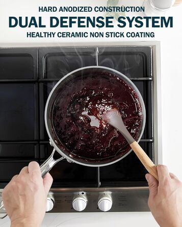 Набір посуду Cook N Home: 10 предметів, антипригарне покриття, кераміка, індукція, блакитний