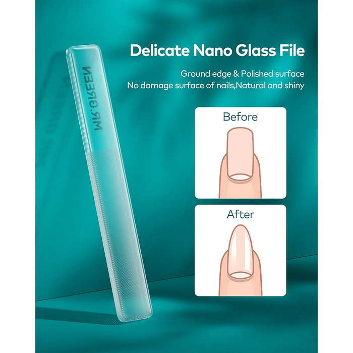 Набір для манікюру Mr. Green 3шт: кусачки, пилка, кусачки з захистом від бризок та кейс, професійний набір для чоловіків та жінок