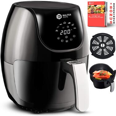 Фритюрниця Balter Airfryer HL-551T 5.5л з оглядовим вікном, 12 програм, мультифункціональна, з 100 рецептами