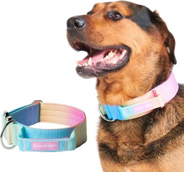 Spark Paws Tactical Dog Collar – Robust, Premium Quality, Thick and Durable for Large and Medium-Sized Dogs - M, 5cm (M: 23-39kg [5cm], Pastel Icing)