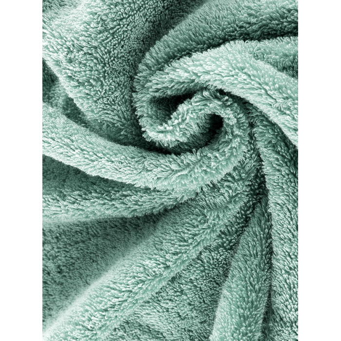 Herzbach Home Towel Set 100% Cotton - soft & absorbent - Mint
