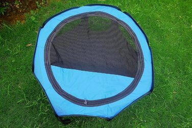 Переносне вольєр для тварин, складаний вольєр для собак та котів, кроликів, тренувальний намет для домашніх тварин, для використання в приміщенні та на вулиці, блакитний (72,9 x 72,9 x 40,6 см)