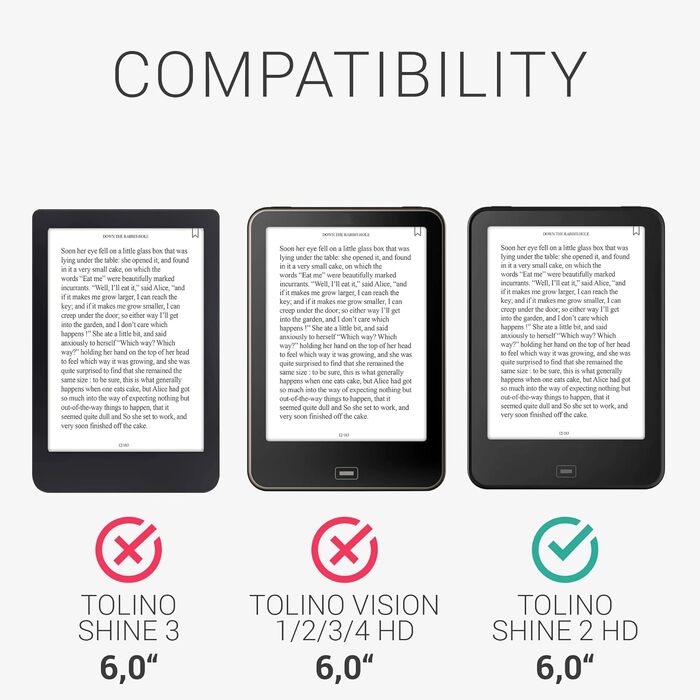 Чохол kwmobile для Tolino Shine 2 HD з петлею та підставкою - темно-синій