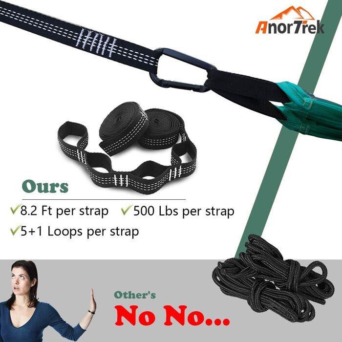 Гамак туристичний з москітною сіткою подвійний/одинарний, 260x140 см - блакитно-темно-синій