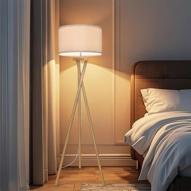 Стійка лампа BBHome для вітальні, спальні, офісу: дерев'яний каркас, LED E27 9W, сучасний дизайн