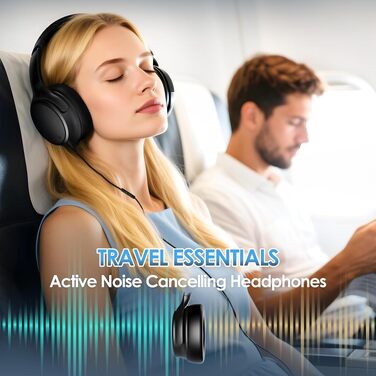 Навушники INFURTURE Over-Ear з USB-C, з активним шумозаглушенням (Noise Cancelling), дротові, чорні