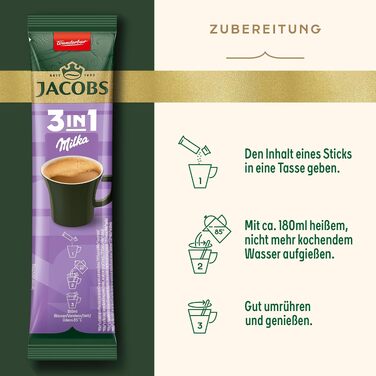 Кава розчинна Jacobs 3в1 зі сливками та цукром, стіки (12х10 шт), 120 порцій, 1.49 кг