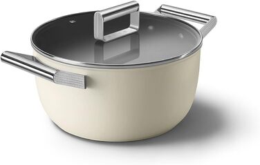 Електричний чайник Smeg KLF05CREU, 0.8 л, кремовий, з нержавіючої сталі, з індикатором рівня води та захистом від перегріву
