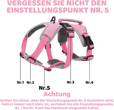 Шлейка для собак BELPRO, багатоцільова, антизламання, без тяги, світловідбиваюча, регульована, з міцною ручкою, для великих/активних собак (L) (1 шт, Рожевий)