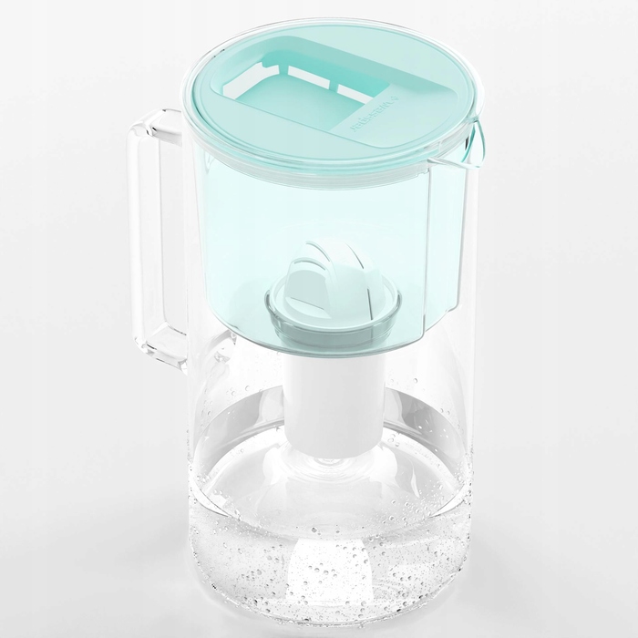 Скляний фільтр-кувшин Wessper D2 BOROSILICATE 3л, м'ятний + 10 фільтрів
