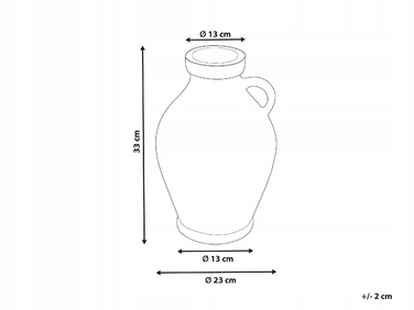 Декоративна керамічна ваза MASSALIA, 33 см, біла