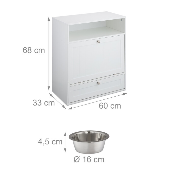 Relaxdays Dog Feeding Cabinet