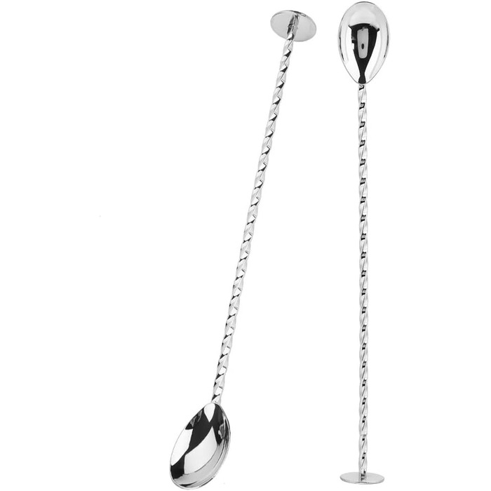 Нержавійна ложка для коктейлів та кави Fdit з довгим руків'ям, для бару та дому