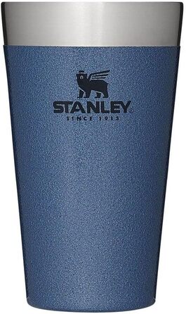 Термокружка Stanley Adventure Stacking Bierkrug 473 мл з нержавіючої сталі, з подвійними стінками, вакуумна ізоляція, 4 години холоду, без BPA, для стекування, миється в посудомийній машині (Hammertone Lake)