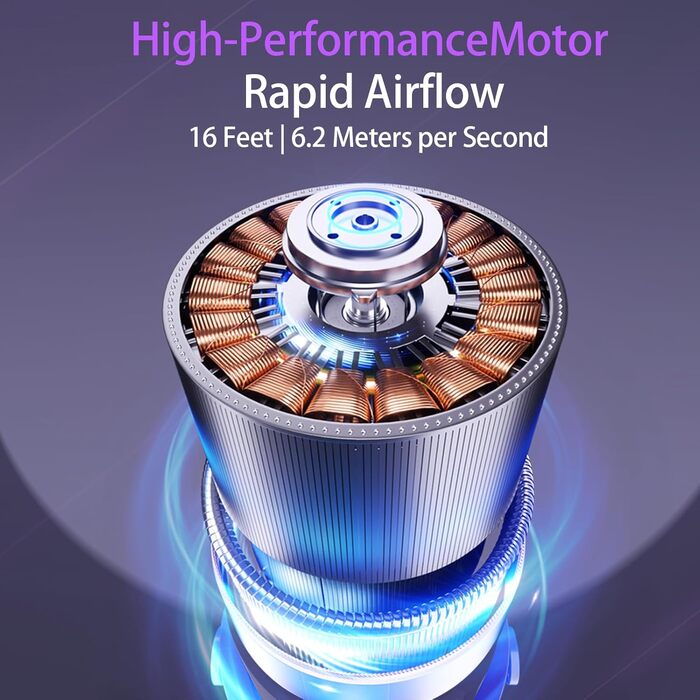 Перезаряджуваний USB-настільний вентилятор з цифровим дисплеєм, 5-рівневий тихий вентилятор, регульований на 90°, настільний вентилятор для спальні, кухні, кемпінгу, офісу, сірий